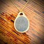Load image into Gallery viewer, Pebblebelly Pendant - Golden Bronze Beach Pebble Necklace  P 844
