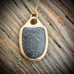 Load image into Gallery viewer, Matriarch Pebblebelly Pendant - Golden Bronze Beach Pebble Necklace  P 850
