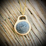 Load image into Gallery viewer, Pebblebelly Pendant - Golden Bronze Beach Pebble Necklace  P 845

