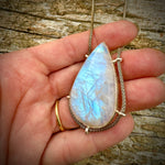 Load image into Gallery viewer, Rainbow Moonstone Guardian Angel Talisman (Yellowjackets Jewelry) 394
