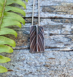 Load image into Gallery viewer, LINDEN Leaf Sterling Silver Shield Pendant
