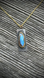 Load and play video in Gallery viewer, Handmade Labradorite Rosecut Pendant with 22k gold bezel L752
