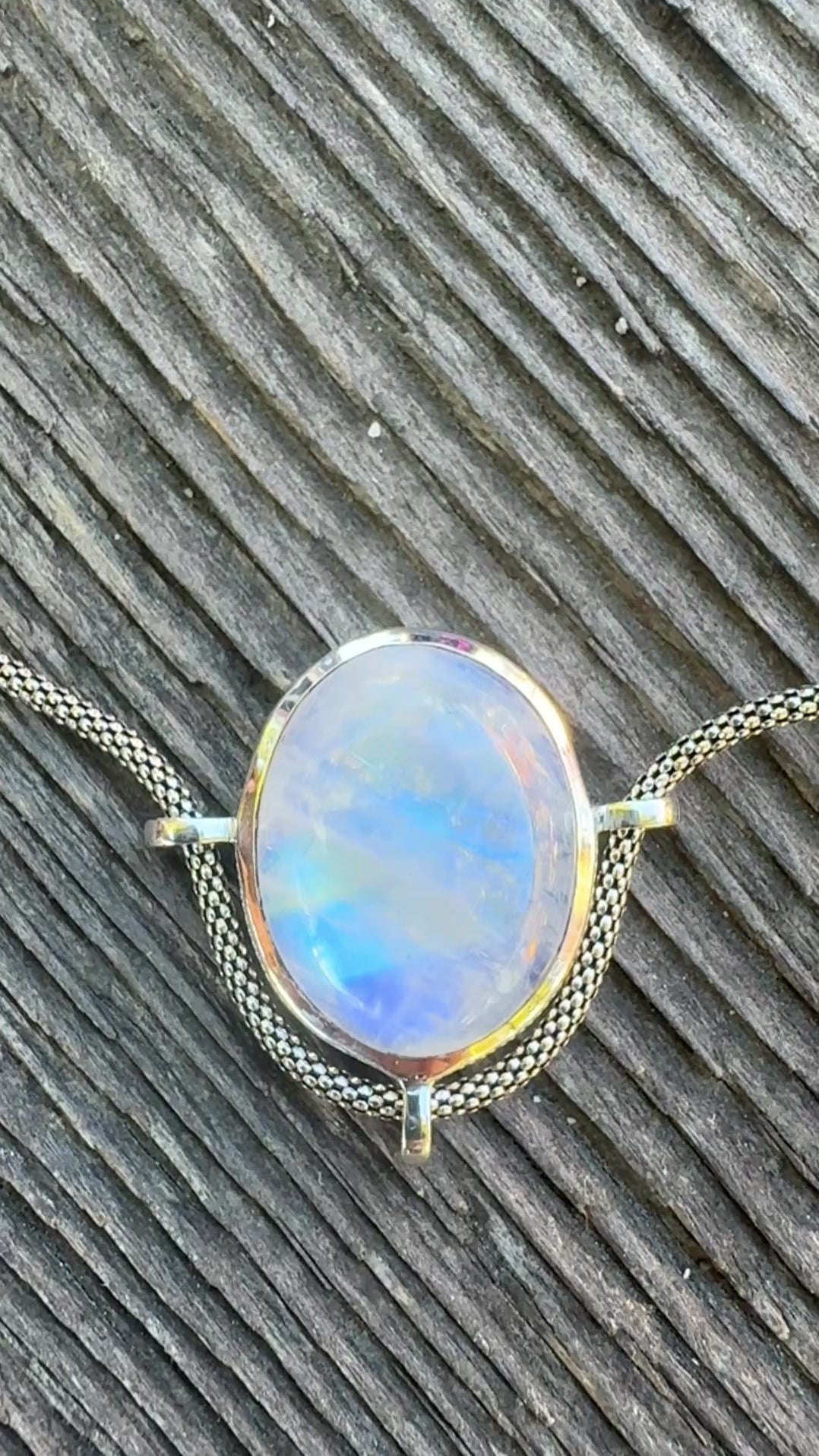 Rainbow Moonstone Guardian Angel Talisman (Yellowjackets Jewelry) Y753
