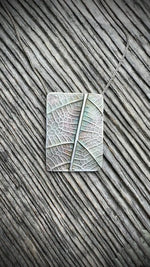Load and play video in Gallery viewer, Fig Leaf Shield Pendant Sterling Silver #S750
