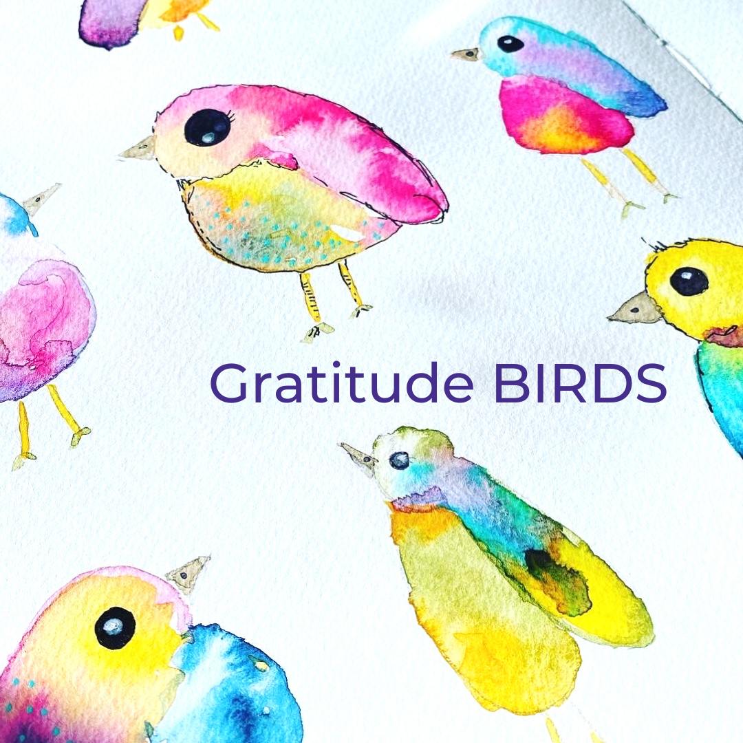 Lucky Pick Gratitude Bird - Original Watercolour Painting for yourself or send to a loved one (we'll select one for you)