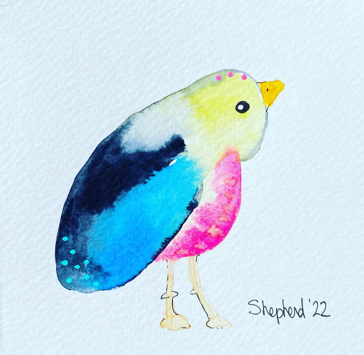 "Monica" Gratitude Bird - Original Watercolour Painting