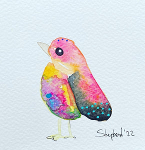"Janice" Gratitude Bird - Original Watercolour Painting for yourself or send to a loved one