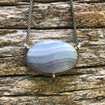 Load image into Gallery viewer, Blue Lace Agate Talisman (Yellowjackets Jewelry) 326
